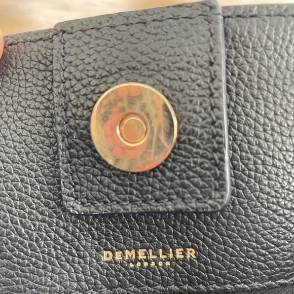 DeMellier Elegant Black Tote with Gold Detail - Picture 9 of 10